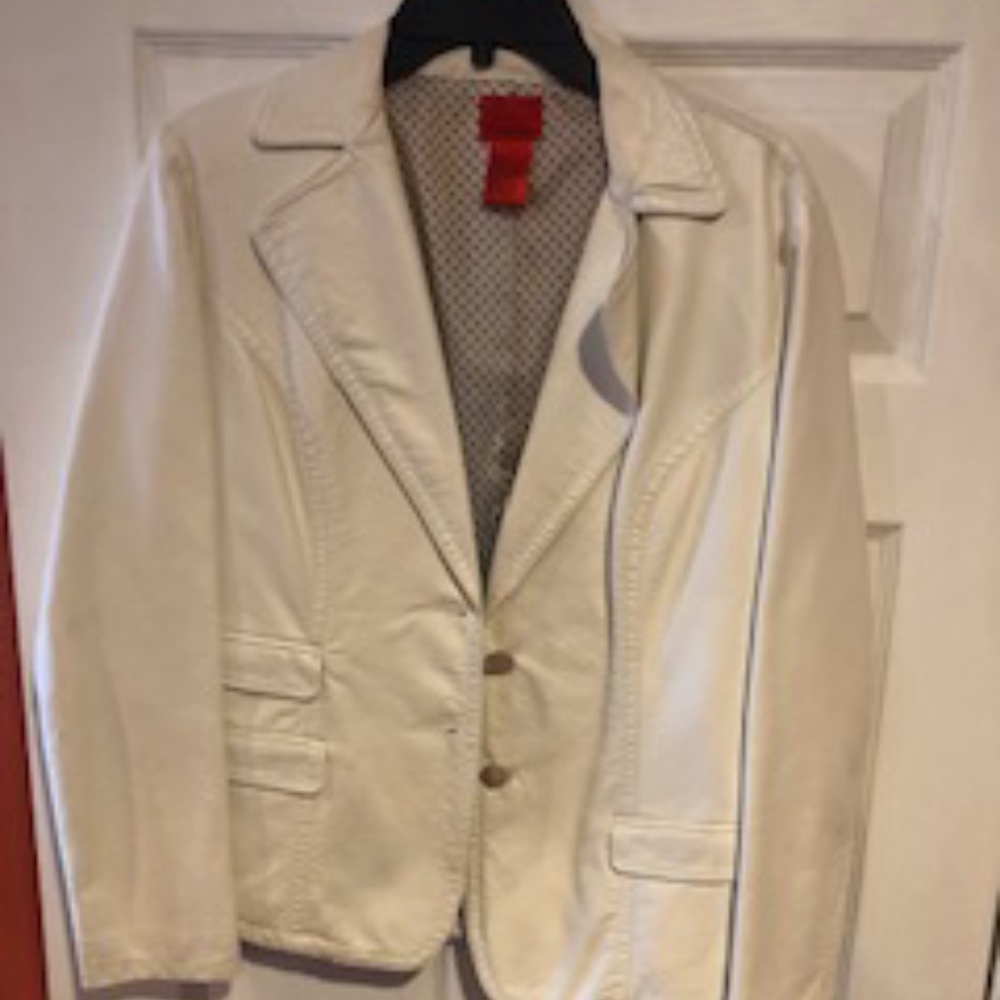 White leatherette jacket